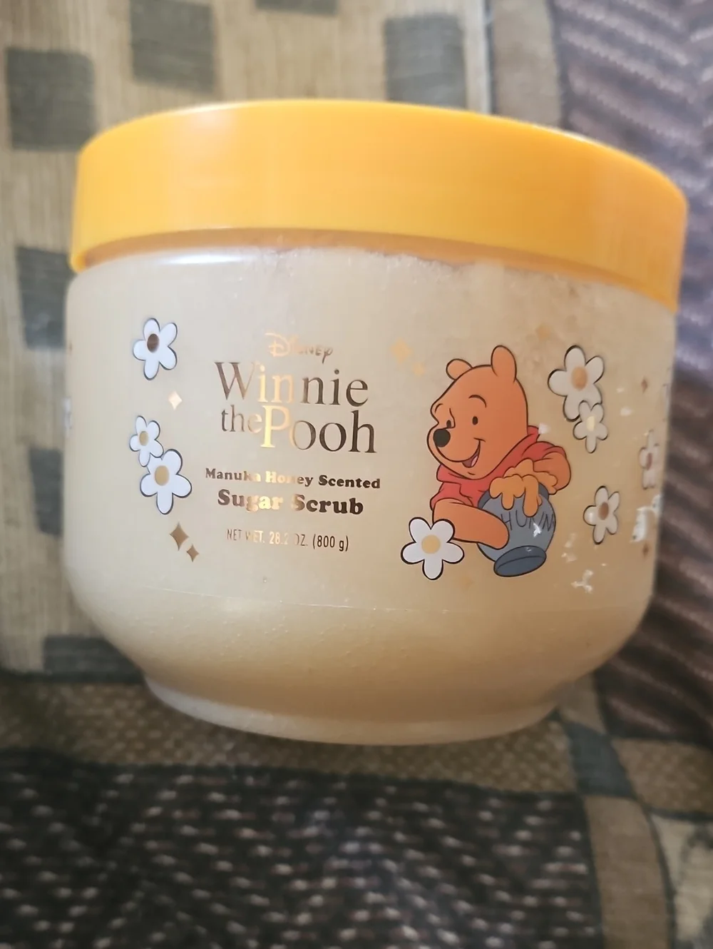 Disney Winnie the Pooh Honey Sugar Scrub Jar - Yellow, Cream